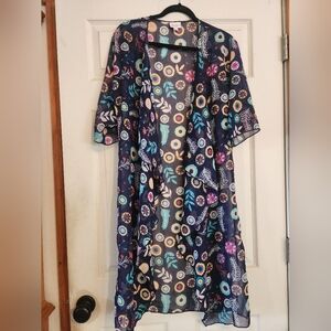 LulaRoe duster/swimsuit cover up